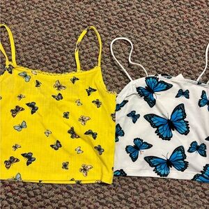 Forever 21 Butterfly Print Camisole Tops